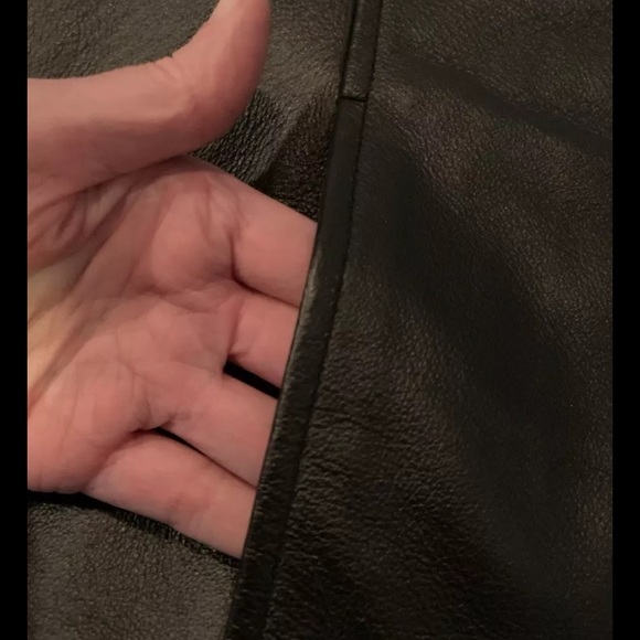 John Paul Richard Black Soft Leather Woman’s Zip Up Vest Size 10 - Picture 4 of 8